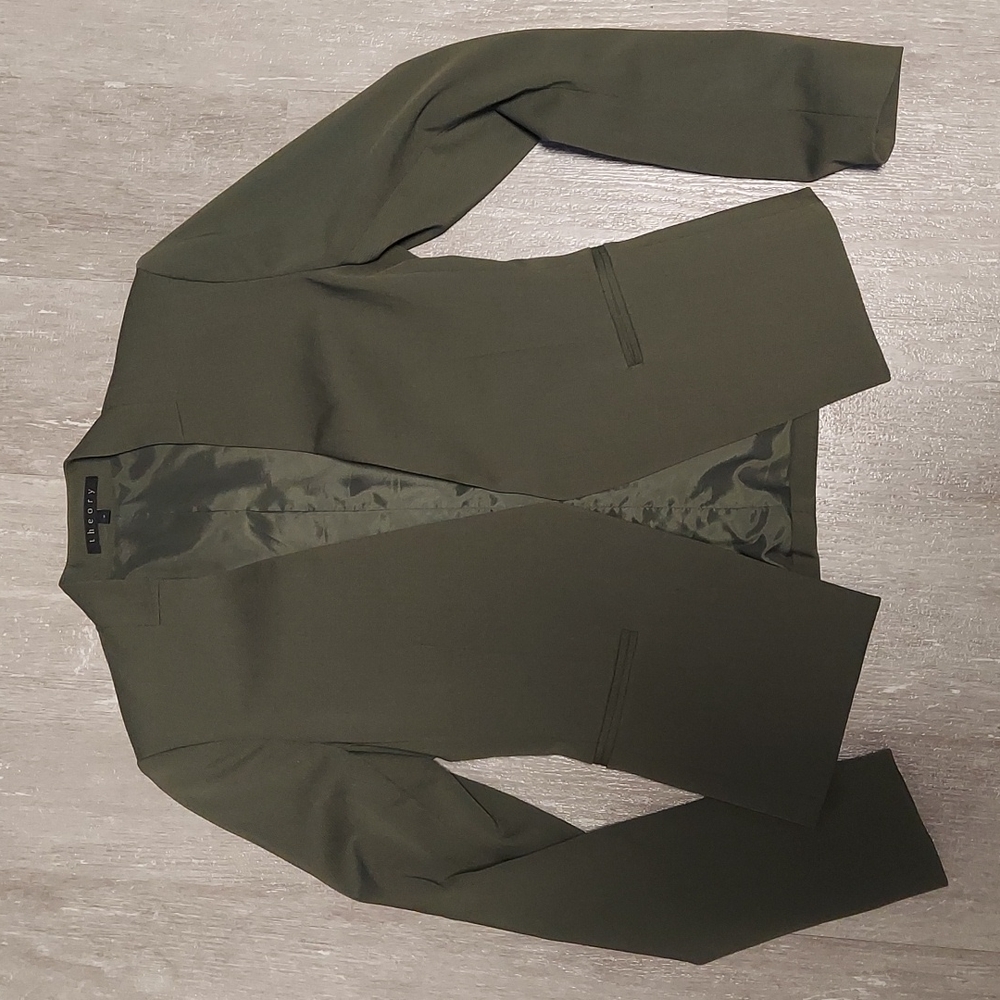 Theory olive blazer sz 0